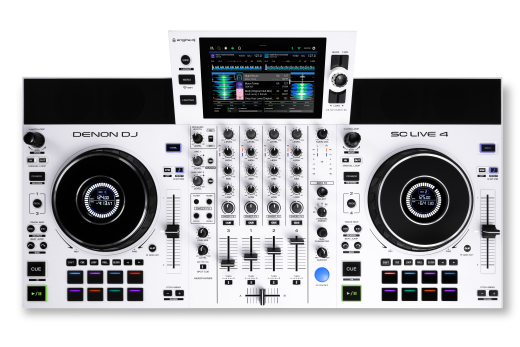 Denon - SC LIVE 4  4-Channel Standalone DJ Controller with 7 Screen - White