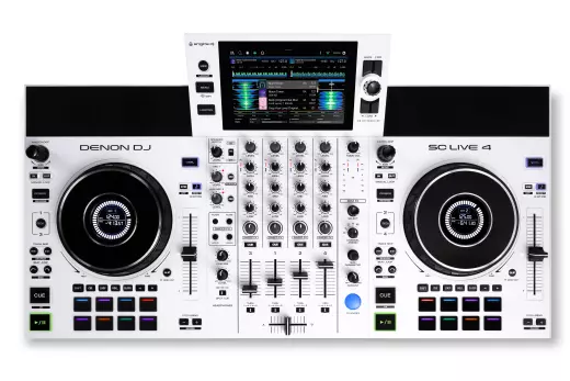 Denon - SC LIVE 4  4-Channel Standalone DJ Controller with 7 Screen - White