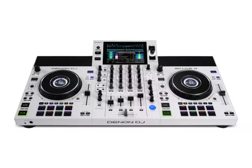 SC LIVE 4 4-Channel Standalone DJ Controller with 7\'\' Screen - White