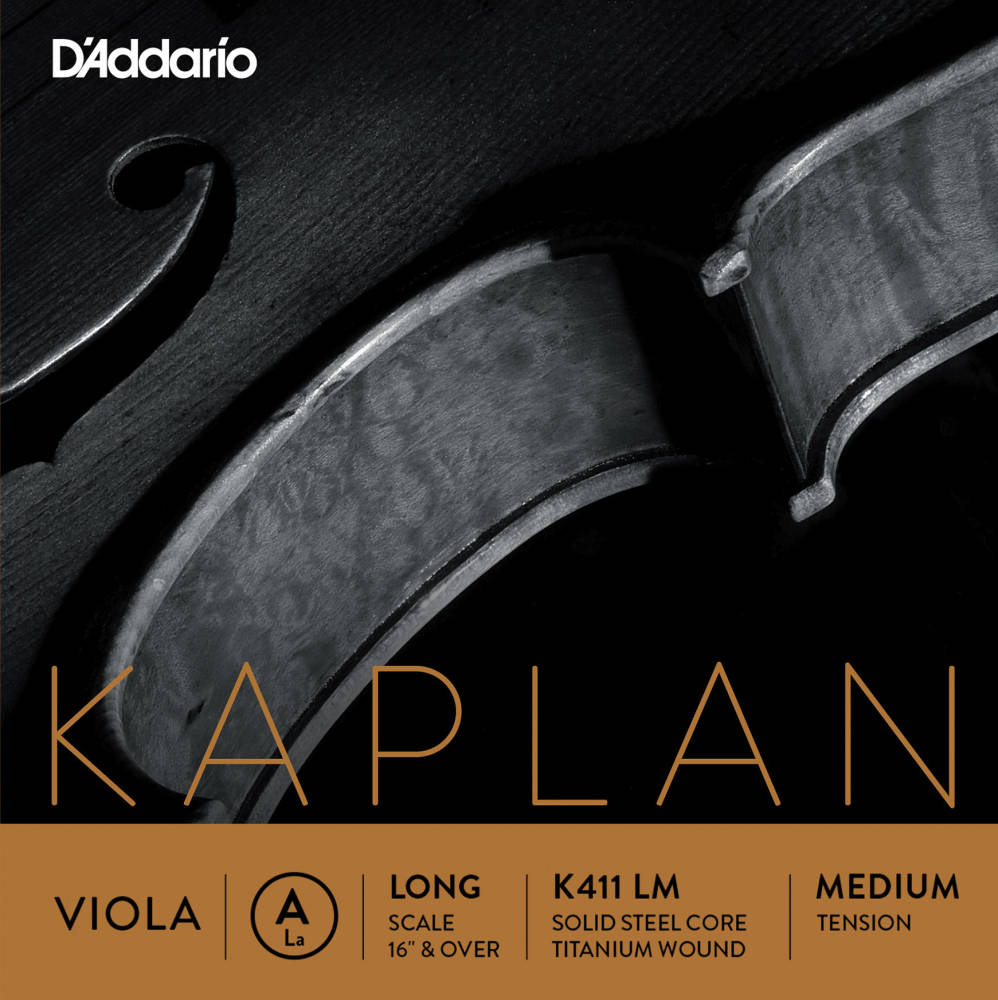 K411 LM - Kaplan Viola Single A String, Long Scale, Medium Tension
