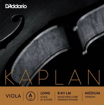 DAddario Orchestral - K411 LM - Kaplan Viola Single A String, Long Scale, Medium Tension