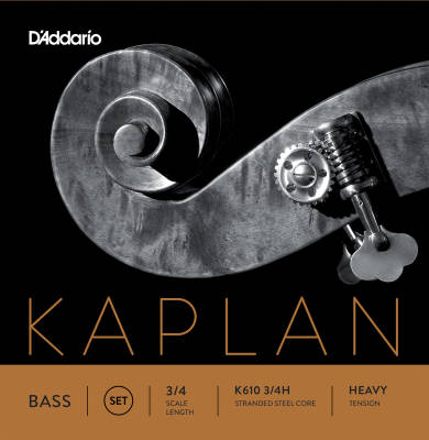 DAddario Orchestral - K610 3/4H - Kaplan Bass String Set, 3/4 Scale, Heavy Tension