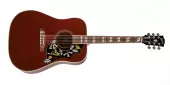 Hummingbird Standard Acoustic/Electric Guitar with Hardshell Case - Wine Red