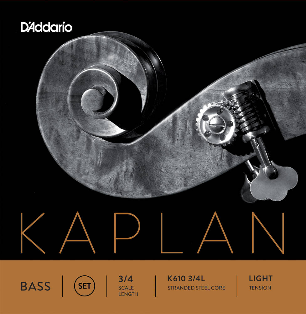 K610 3/4L - Kaplan Bass String Set, 3/4 Scale, Light Tension