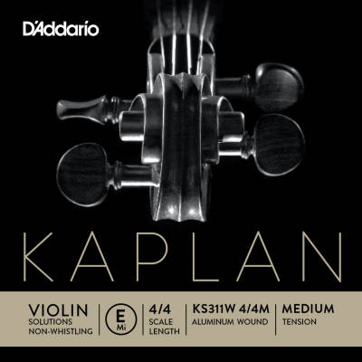 DAddario Orchestral - Corde de Mi Kaplan Solutions pour violon 4/4 - Filage en alumimium anti-sifflement