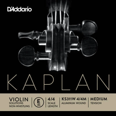 DAddario Orchestral - KS311W 4/4M - Kaplan Solutions Non-Whistling Violin Aluminum Wound E String, 4/4 Scale