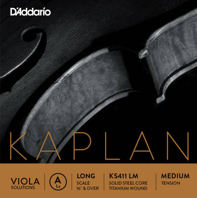 DAddario Orchestral - KS411 LM - Kaplan Solutions Viola Single A String, Long Scale, Medium Tension