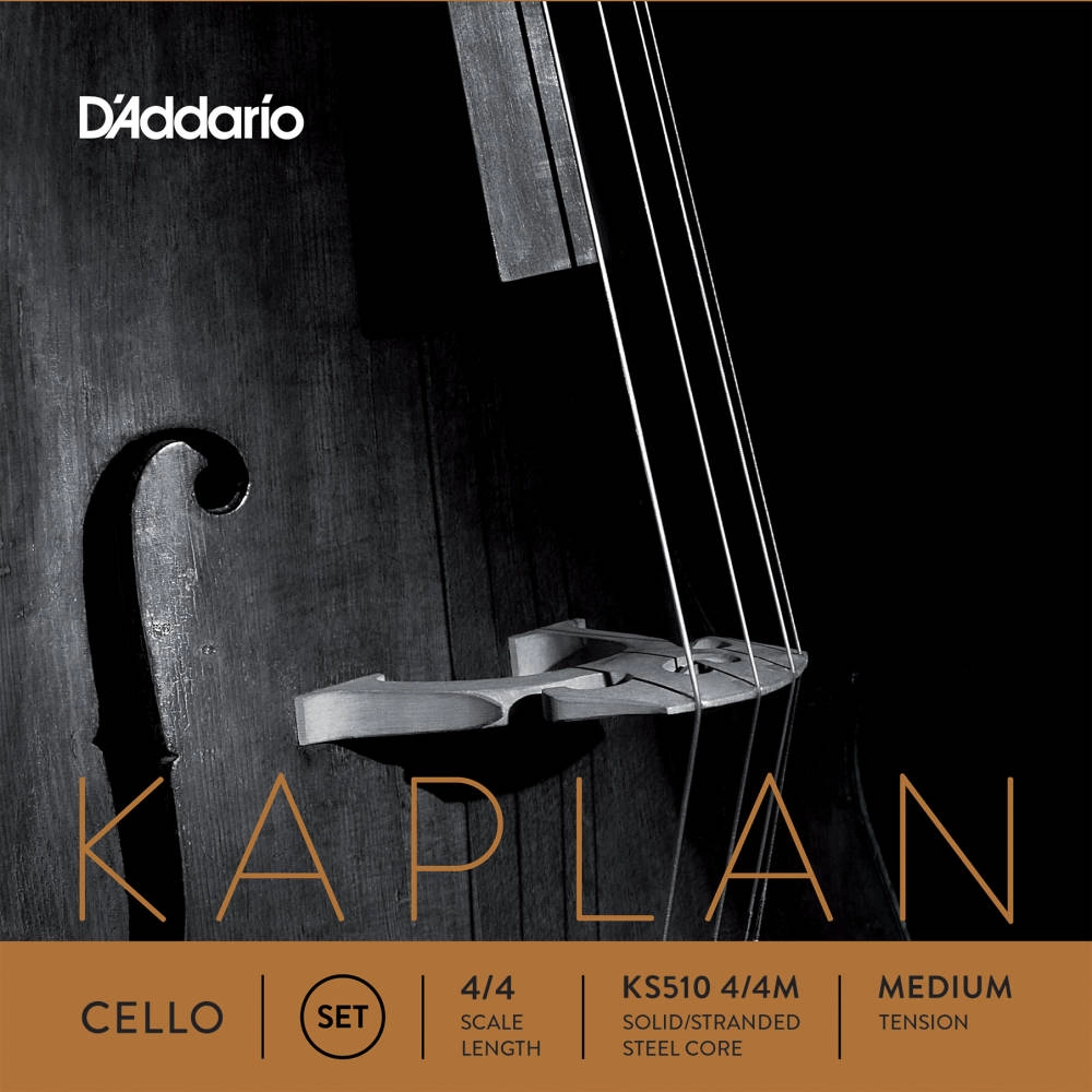 KS510 4/4M - Kaplan Cello String Set, 4/4 Scale, Medium Tension