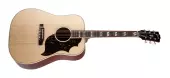 Country Western Studio Acoustic/Electric Guitar with Hardshell Case - Natural