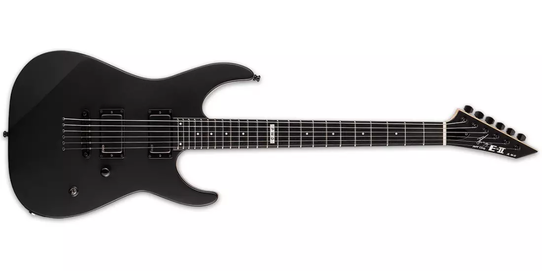 E-II Jeff Ling Signature Electric Guitar with Case - Black Satin