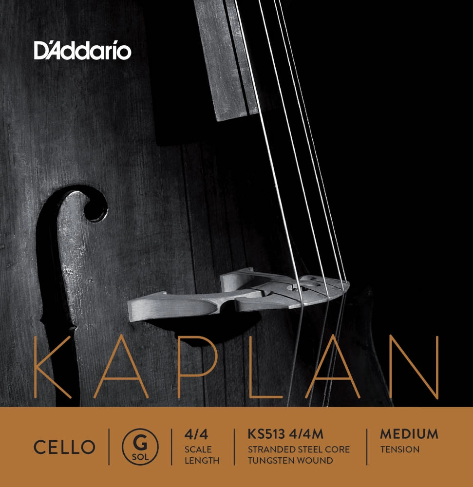 KS513 4/4M - Kaplan Cello Single G String, 4/4 Scale, Medium Tension