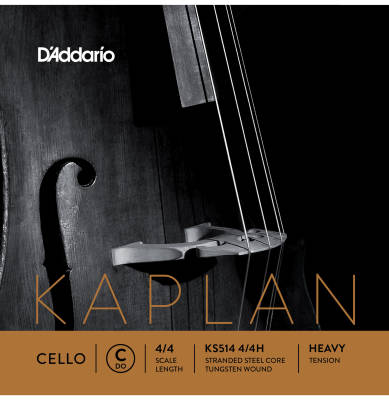 DAddario Orchestral - KS514 4/4H - Kaplan Cello Single C String, 4/4 Scale, Heavy Tension