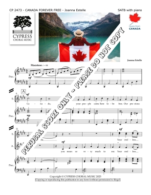 Canada Forever Free - Estelle - SATB