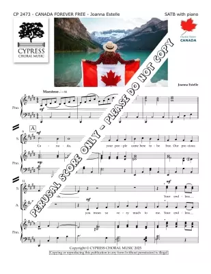 Canada Forever Free - Estelle - SATB