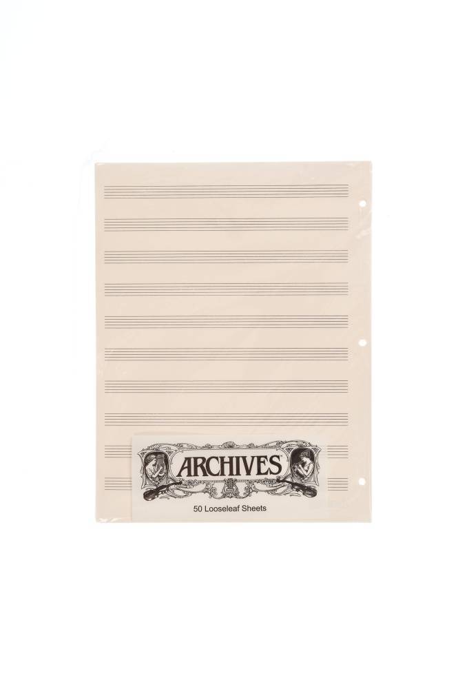 LL10S - Archives Looseleaf Manuscript Paper , 10 Stave, 50 Pages
