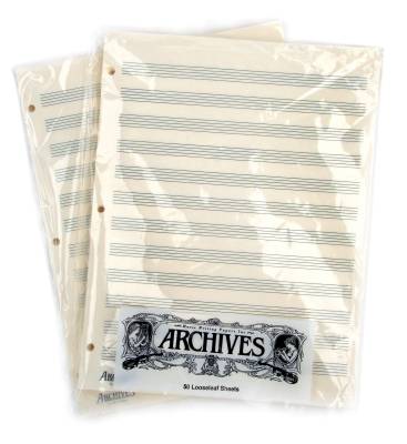 LL12S - Archives Looseleaf Manuscript Paper , 12 Stave, 50 Pages