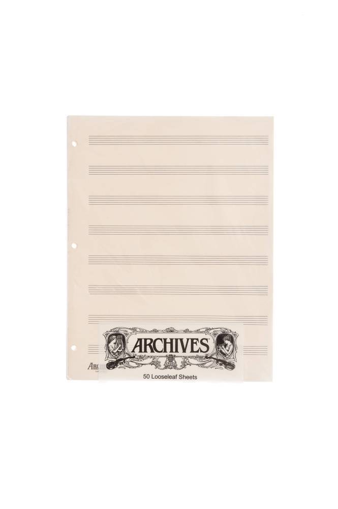 LL8S - Archives Looseleaf Manuscript Paper , 8 Stave, 50 Pages