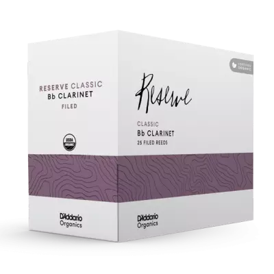 DAddario Woodwinds - Organic Reserve Classic Bb Clarinet Reeds - Size 3.5, 25 Pack