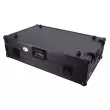 Flight Style Road Case For RANE Four or RANE Performer DJ Controller with Laptop Shelf 1U Rack Space LED and Wheels - Black