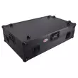 Flight Style Road Case For RANE Four or RANE Performer DJ Controller with Laptop Shelf 1U Rack Space LED and Wheels - Black