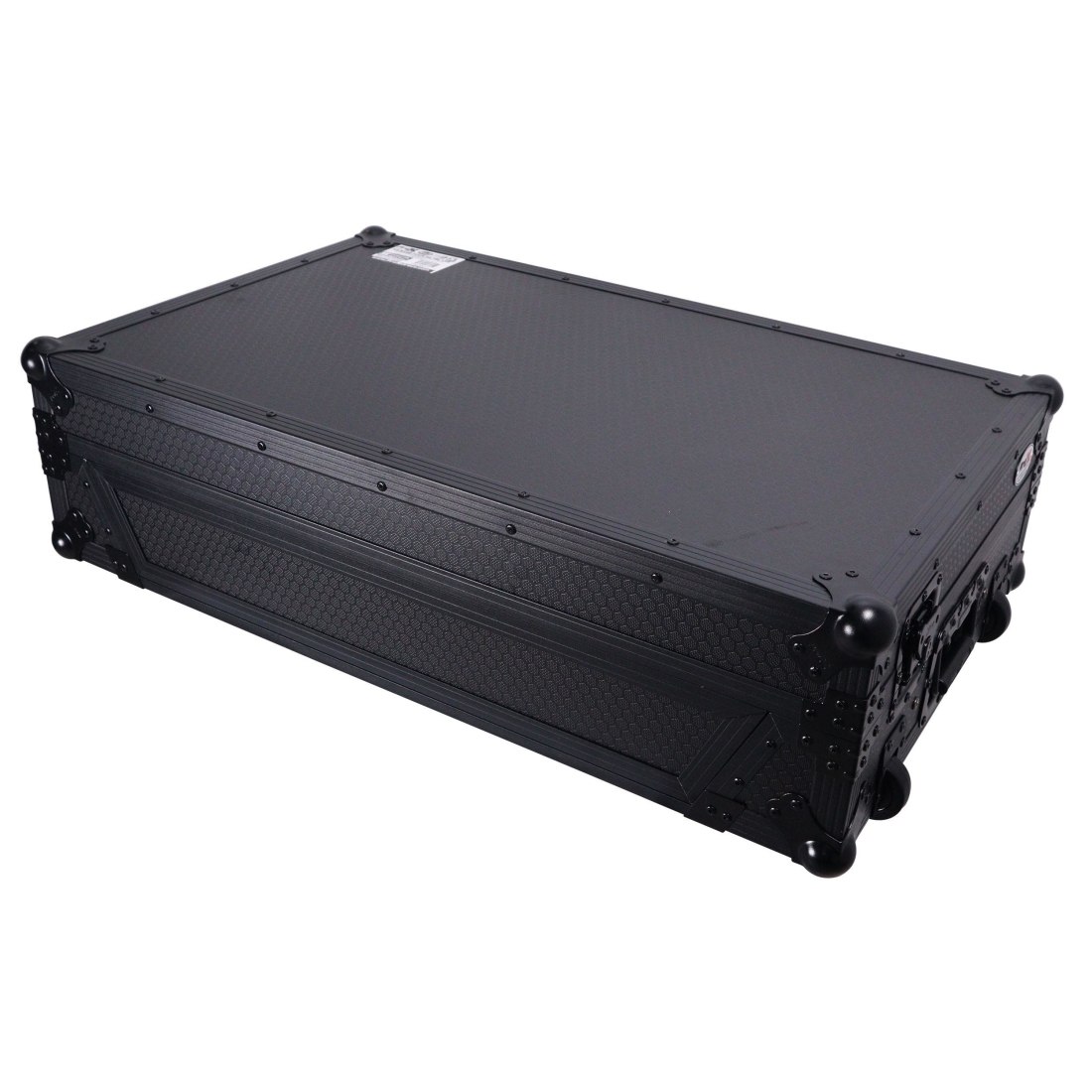 Flight Style Road Case For RANE Four or RANE Performer DJ Controller with Laptop Shelf 1U Rack Space LED and Wheels - Black