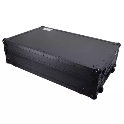 Flight Style Road Case For RANE Four or RANE Performer DJ Controller with Laptop Shelf 1U Rack Space LED and Wheels - Black
