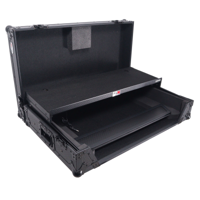 ProX - ATA Flight Style Road Case for RANE Four / RANE Performer DJ Controller with Laptop Shelf, 1U Rack Space, LED and Wheels - Black