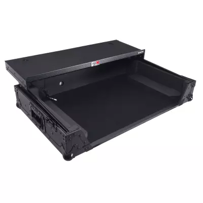 ATA Flight Style Road Case for RANE Four / RANE Performer DJ Controller with Laptop Shelf, 1U Rack Space, LED and Wheels - Black
