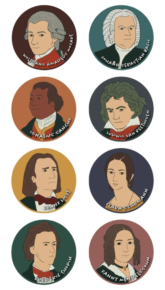 Composer Stickers - 24 Pack