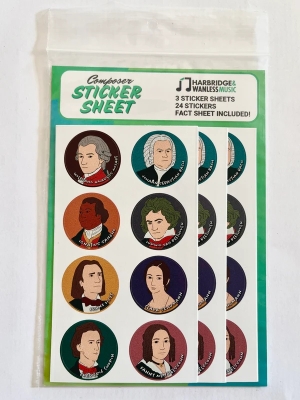 Composer Stickers - 24 Pack