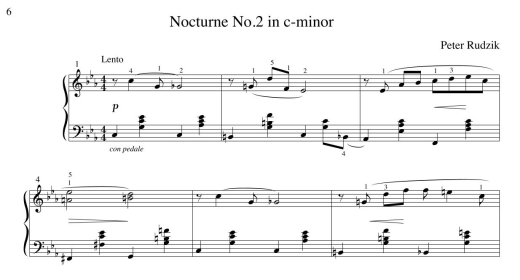Six Easy Nocturnes in Romantic Style - Rudzik - Piano - Book