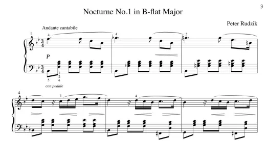 Six Easy Nocturnes in Romantic Style - Rudzik - Piano - Book