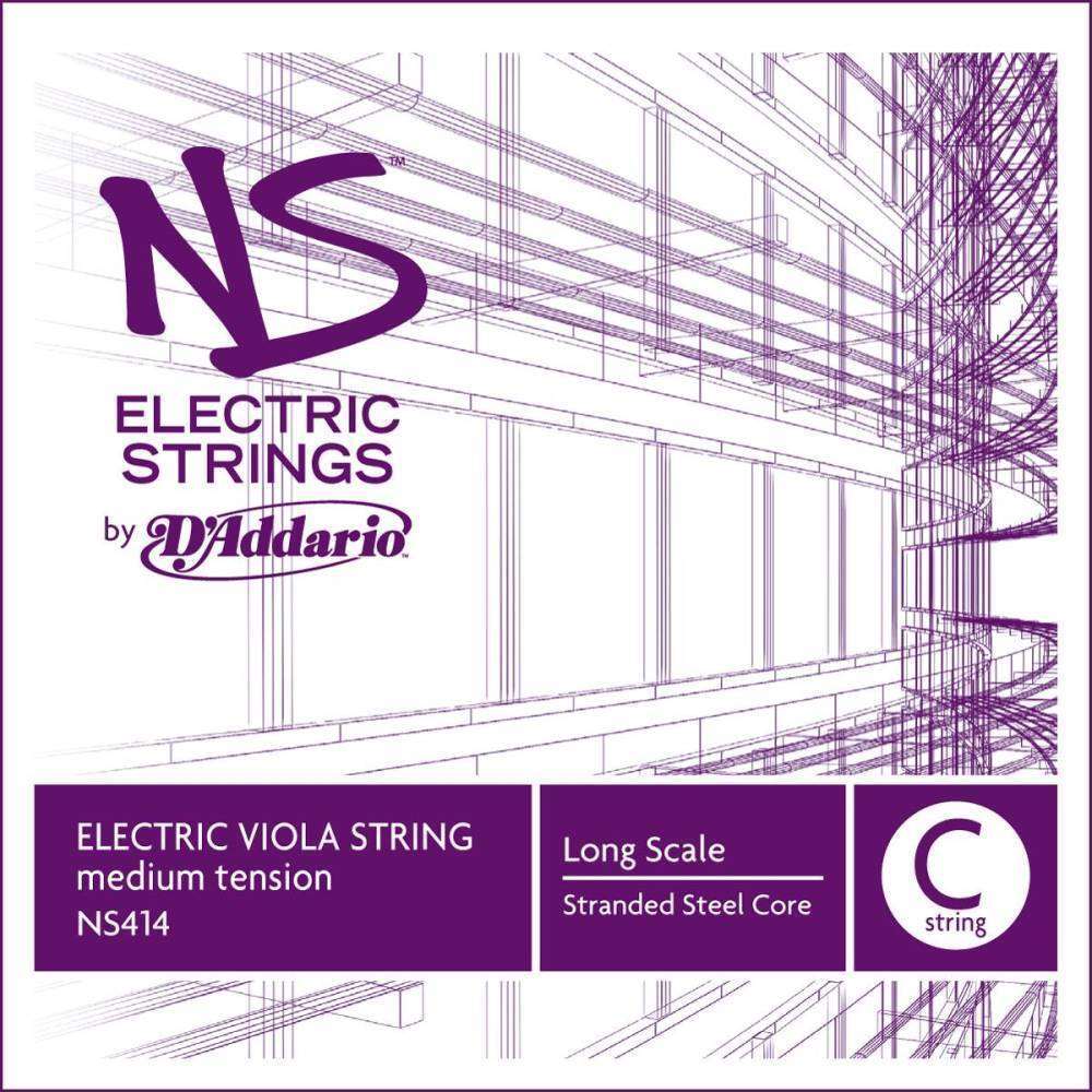 NS414 - D\'Addario NS Electric Viola Single C String, Long Scale, Medium Tension