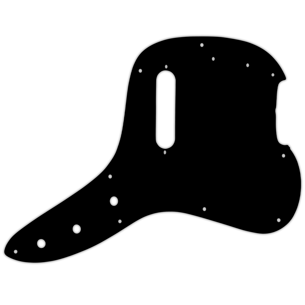 Custom Pickguard for Fender 1978 Musicmaster Bass - Black/White/Black