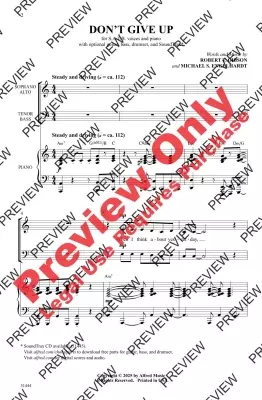 Don\'t Give Up - Gibson/Engelhardt - SATB