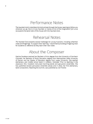 The Haunted Clock - Cavaliere - Concert Band - Gr. 1.5