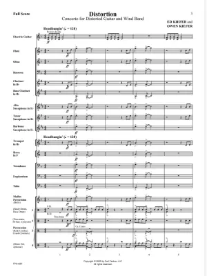 Distortion (Concerto for Distorted Guitar and Wind Band) - Kiefer - Guitar/Concert Band - Gr. 1.5