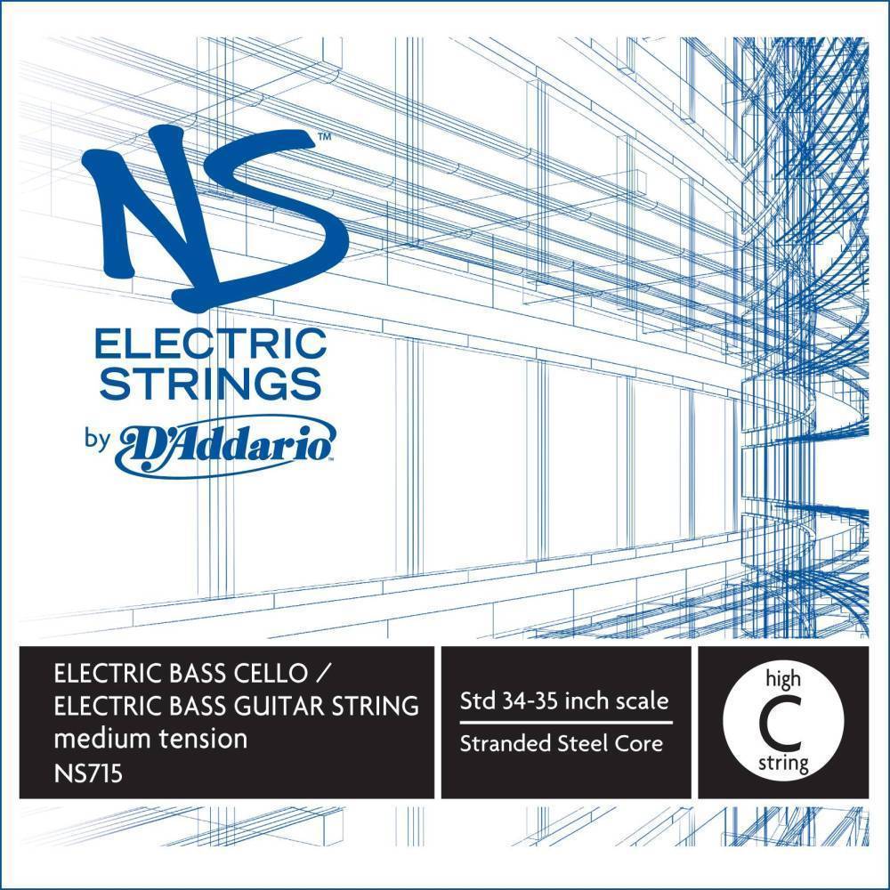 NS715 - NS Electric Bass/Cello Single High C String, 4/4 Scale, Medium Tension