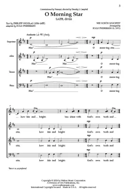 O Morning Star - Nicolai/Pederson - SATB