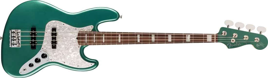 Adam Clayton Jazz Bass, Rosewood Fingerboard - Sherwood Green Metallic