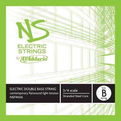 NSFW616 - D\'Addario NS Electric Contemporary Bass Single Low B String, 3/4 Scale, Medium Tension