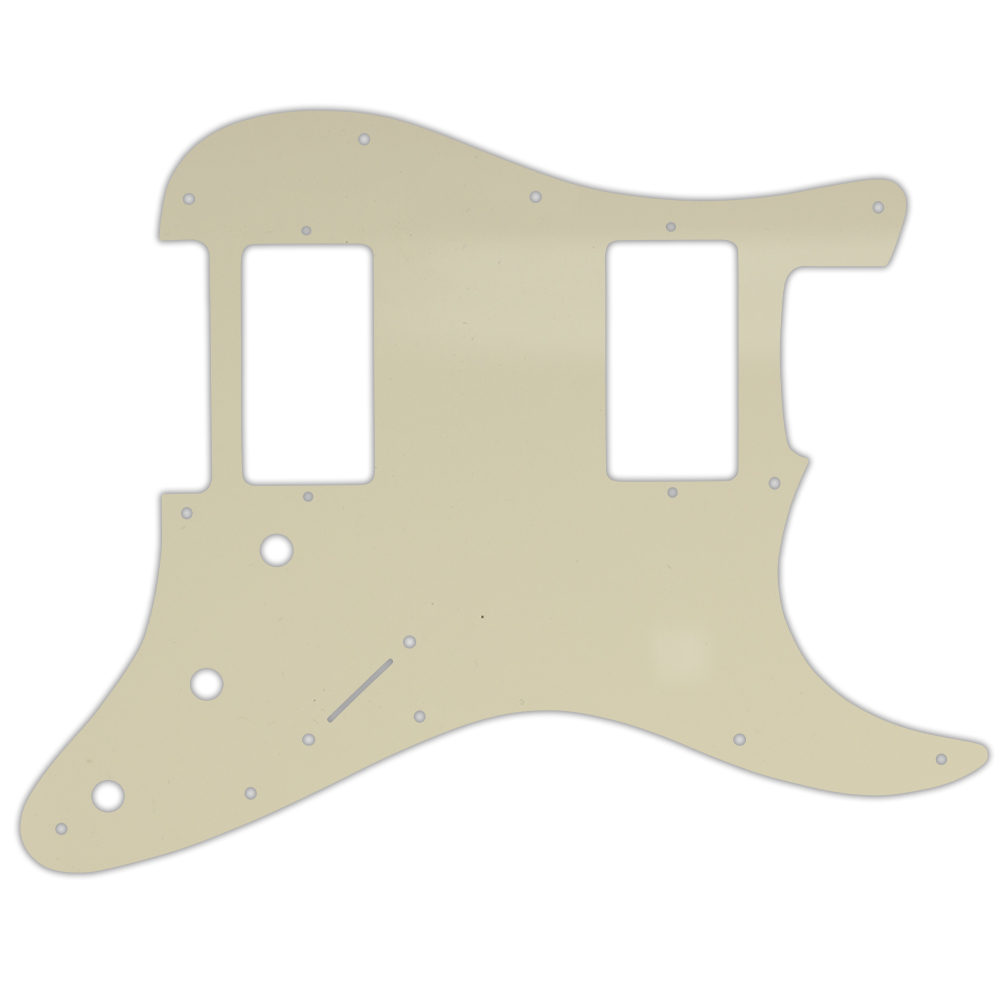 Custom Pickguard for Dual Humbucker Fender Stratocaster - Parchment 3-Ply