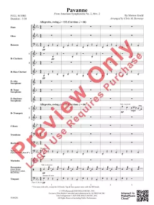 Pavanne (from American Symphonette No. 2, Mvt. 2) - Gould/Bernotas - Concert Band - Gr. 2.5
