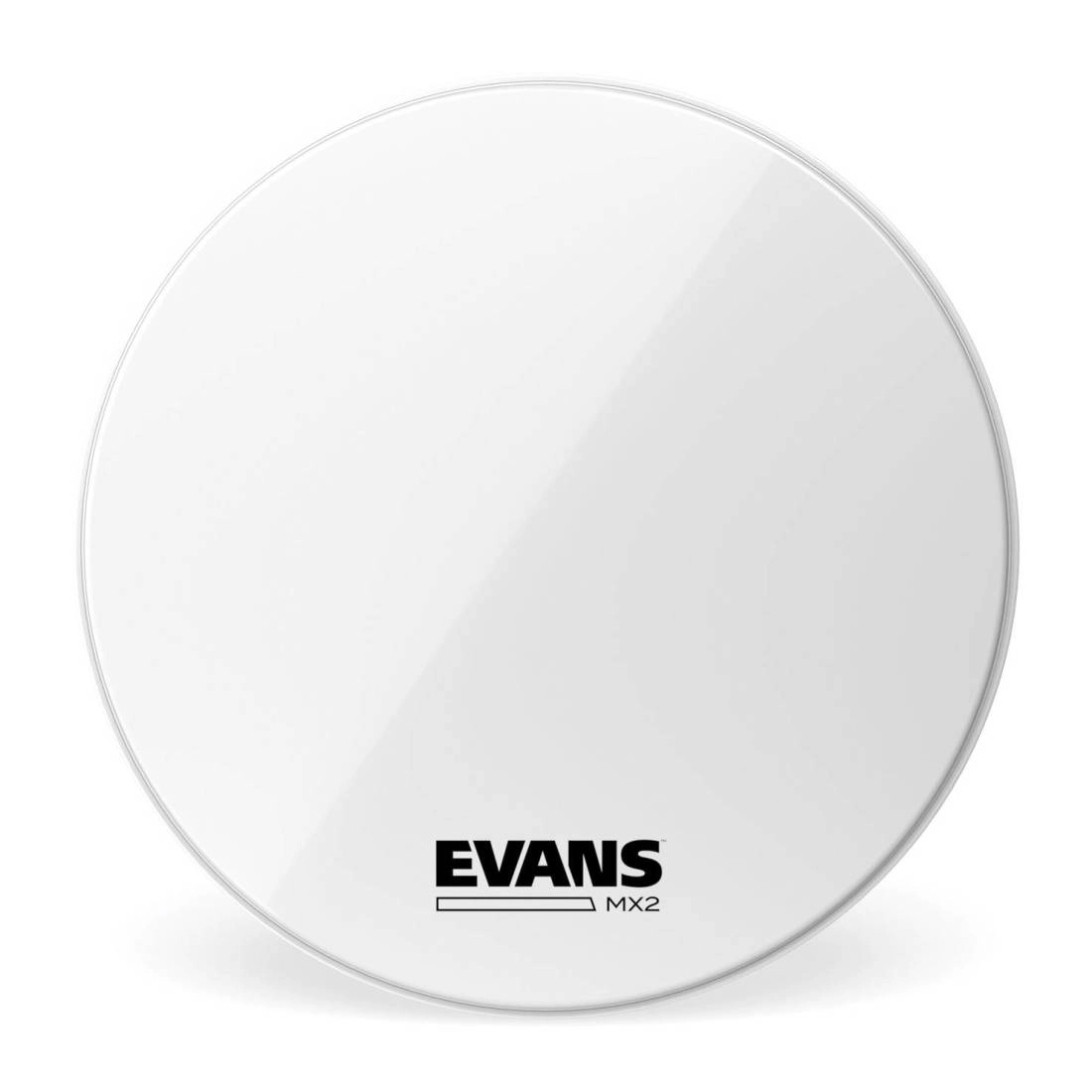 BD18MX2W - Evans MX2 White Marching Bass Drum Head, 18 Inch