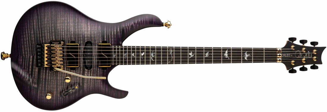 Chleo Limited Edition Electric Guitar with Hardshell Case - Charcoal Purple Burst