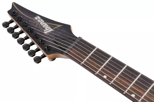 RGA Premium 7-String Electric Guitar w/ Bag - Deep Twilight Burst Low Gloss