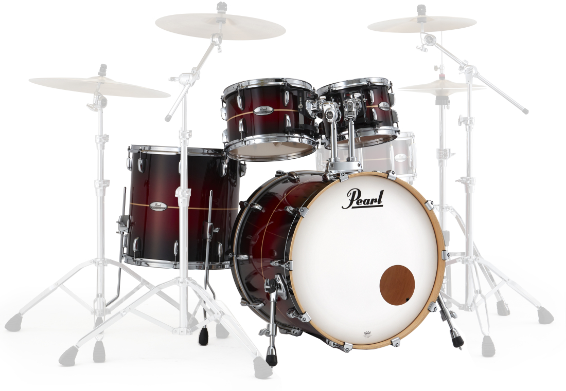 PMX Series 4-Piece Shell Pack (22,10,12,16) - Red Stripe Burst