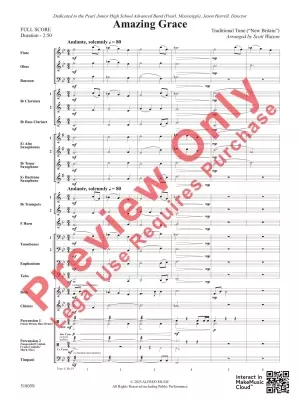 Amazing Grace - Traditional/Watson - Concert Band - Gr. 2
