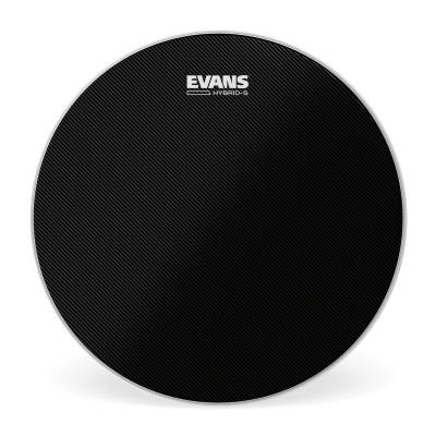 Evans - SB14MHSB - Evans Hybrid-S Black Marching Snare Drum Head, 14 Inch