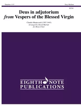 Eighth Note Publications - Deus in adjutorium - Monteverdi/Marlatt - Brass Choir - Score and Parts
